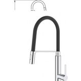 GROHE QuickFix Feel Professional Keukenkraan - Hoge Draaibare Uitloop - 2 Straalopties - Chroom