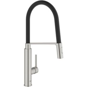 GROHE QuickFix Feel Professional Keukenkraan - Hoge draaibare uitloop - 2 straalopties - RVS