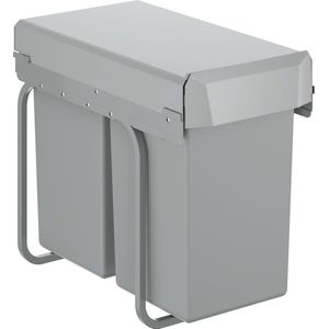GROHE Inbouw Prullenbak - 2 Afvalbakken - 15L - Plastic - Metaal