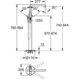 GROHE Essence Badmengkraan, vloermontage, 23491DC1