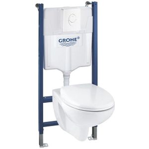 GROHE Universeel toiletset - inbouwreservoir - toiletzitting - bedieningsplaat wit - glans Wit 39398000