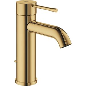 GROHE Essence New Wastafelkraan - Lage uitloop - Met trek-waste - Cool Sunrise (goud) - 23589GL1