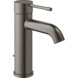 GROHE Essence New Wastafelkraan - Laag - Met trekwaste - Hard Graphite geborsteld (mat antraciet)