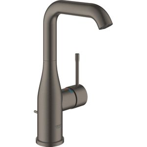 Grohe Wastafelmengkraan Essence 1 Hendel Met Waste L Hard Graphite Geborsteld