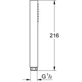 GROHE QuickFix Vitalio Joy Cube Stick Douchekop - 1 straalsoort - chroom - 26392000