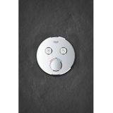 Grohe SmartControl Inbouwthermostaat - 3 knoppen - rond - chroom 29119000