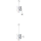 Grohe SmartControl Inbouwthermostaat - 3 knoppen - rond - chroom 29119000