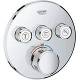 GROHE Grohtherm SmartControl inbouwkraan thermostatisch met omstel voor 3 functies rond chroom 29121000