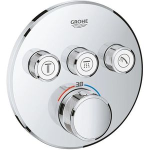 GROHE Grohtherm SmartControl inbouwkraan thermostatisch met omstel voor 3 functies rond chroom 29121000