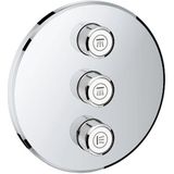 Grohe SmartControl Douchekraan inbouw - 3 knoppen - geschikt voor 3 functies - rond - chroom 29122000