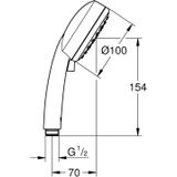 GROHE Vitalio Comfort 100 Handdouche 2 straalsoorten, 26397000