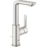 GROHE Lineare New waterbesparende wastafelkraan L-size met waste met draaibare gegoten uitloop supersteel 23296DC1