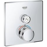 Grohe SmartControl Inbouwthermostaat - 2 knoppen - vierkant - chroom 29123000