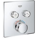 Grohe Grohtherm SmartControl Square thermostatische inbouw douchekraan 2 functies glanzend chroom