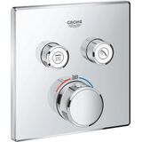 Grohe Grohtherm SmartControl Square thermostatische inbouw douchekraan 2 functies glanzend chroom