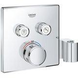 Grohe SmartControl Inbouwthermostaat - 3 knoppen - handdouchehouder - vierkant - chroom 29125000