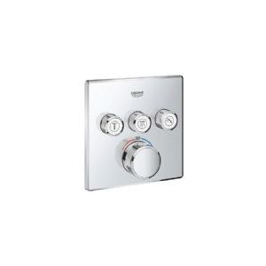 GROHE THERMOSTAT MIT 3 ABSPERRVENTILEN, Badewanne & Dusche, Drehventile, Stahl, Chrom