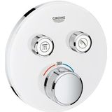 Grohe SmartControl Inbouwthermostaat - 3 knoppen - rond - wit 29151LS0