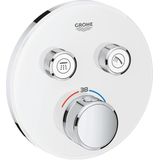 Grohe SmartControl Inbouwthermostaat - 3 knoppen - rond - wit 29151LS0