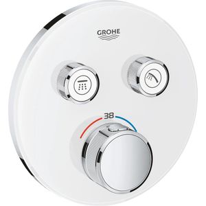 Grohe SmartControl Inbouwthermostaat - 3 knoppen - rond - wit 29151LS0