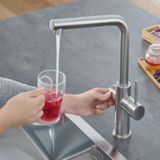 GROHE Red 3IN1 kokendwaterkraan - L uitloop - 7L boiler - mengventiel – chroom