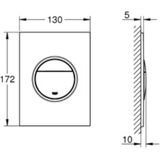 GROHE Nova Cosmopolitan S Bedieningspaneel Toilet - Dual flush - Mat chroom