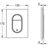 GROHE Arena Cosmopolitan S Bedieningspaneel Toilet - Dual flush - Chroom