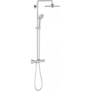 Grohe Euphoria System 260 douchesysteem met thermostaat hoofddouche Euphoria 260 3 stralen handdouche Euphoria 110 Massage 3 stralen horizontaal draaibare douchearm 450 mm doucheslang Silverflex 1750 mm chroom