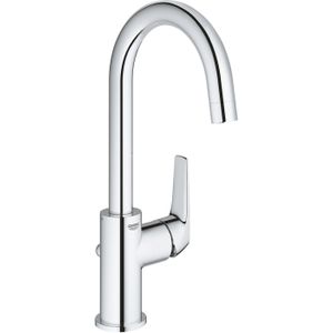 GROHE QuickFix Start Flow Wastafelkraan - Waterbesparend - Draaibare Uitloop - met Waste - Chroom