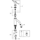 Wastafelmengkraan grohe essence opbouwkraan cool sunrise geborsteld