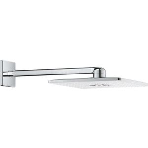 GROHE Rainshower hoofddoucheset: hoofddouche 310 SmartActive vierkant wandmontage m. 2 sraalsoorten wit/chroom 26479LS0