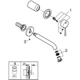 GROHE Essence New Wastafelkraan Inbouw - uitloop 18.3cm - M-size - brushed warm sunset 19408DL1