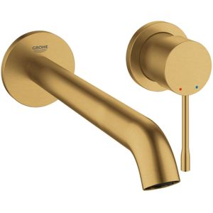 GROHE Essence New Wastafelkraan - Wandgemonteerd - Mat Goud - Lange Uitloop