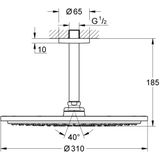 GROHE Rainshower Regendouche - hoofddouche Ø31cm - plafondarm 14.2cm - brushed warm sunset 26067DL0