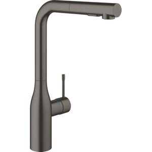 GROHE Essence New keukenkraan - Hoge uitloop - Met uittrekbare handdouche - Dual spray - Hard Graphite geborsteld (mat antraciet)