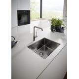 GROHE Essence New Keukenkraan - Draaibare Hoge Uitloop - Hard Graphite Geborsteld