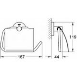 GROHE - Essentials - Toiletrolhouder - Brushed Warm Sunset - Verchroomd