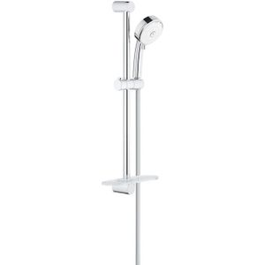 GROHE New Tempesta Cosmopolitan glijstangset met handdouche met 3 straalsoorten met zeepschaal 60cm 9.5L/min. chroom/wit 27576002