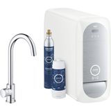 Bruisendwater keukenkraan grohe blue home mono starterkit chilled en sparkling water c uitloop chroom