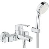 GROHE Eurostyle Cosmopolitan badkraan met omstel en koppelingen met doucheset chroom/wit 3359220A