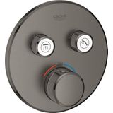 Grohe Grohtherm Smartcontrol Round inbouw douchekraan thermostaat 2 functies Brushed Hard Graphite