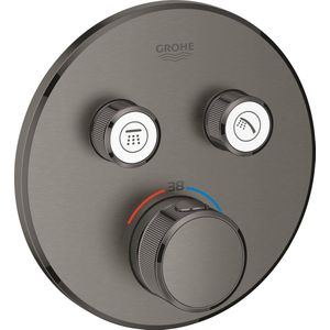 Grohe Grohtherm SmartControl Round thermostatische inbouw douchekraan 2 functies Brushed Hard Graphite