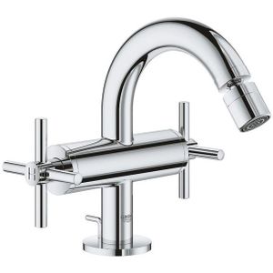 GROHE Atrio 1-gats bidetkraan M-size met afvoerplug met kruisgrepen chroom 24027003