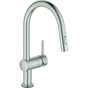 GROHE Minta Touch Keukenkraan - Draaibare Uittrekbare Uitloop - Supersteel Geborsteld