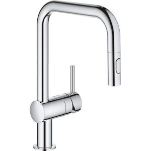 GROHE Minta Keukenkraan - draaibare/uittrekbare uitloop - 2 straalsoorten - chroom 32322002