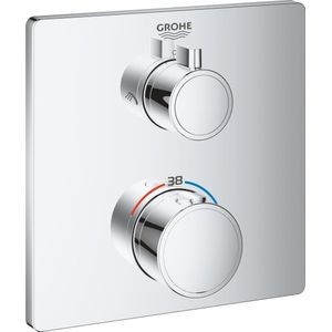 GROHE Grohtherm thermostatische inbouw douchekraan - Douche/Bad omstelling - Chroom