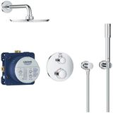GROHE Grohtherm Perfect Regendoucheset - hoofdddouche 21cm - 2 functies - handdouche staaf - chroom 34732000