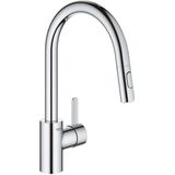 GROHE Eurosmart Cosmopolitan Keukenkraan - Uittrekbare Uitloop - 2 Straalsoorten - Chroom 31481001