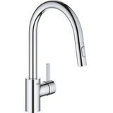 GROHE Eurosmart Cosmopolitan Keukenkraan - Uittrekbare Uitloop - 2 Straalsoorten - Chroom 31481001