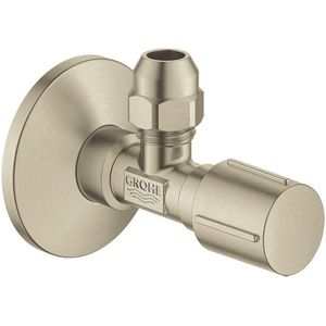 GROHE hoekstopkraan knel met teflon dichtingsring 1/2x3/8 m. metalen greep brushed nikkel 22039EN0